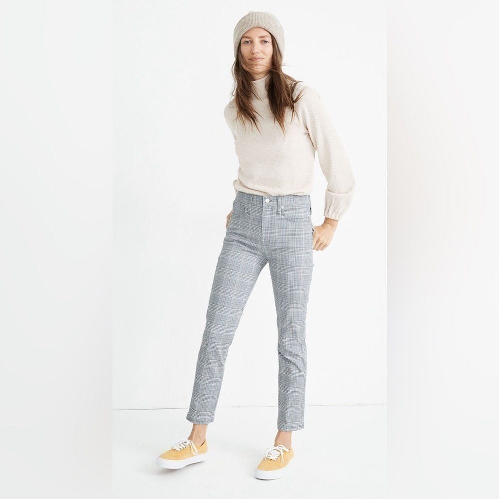 Madewell Women’s Stovepipe Jeans: Glen Plaid Edition Gray Sz 25